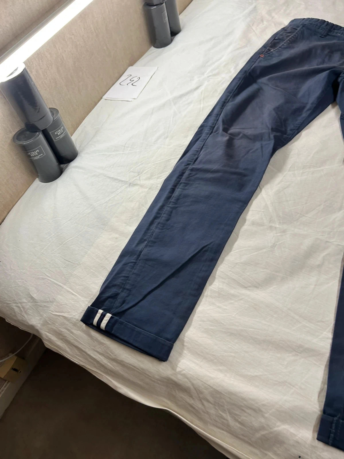 Marineblauwe Chino-broek Zara Man – photo 5